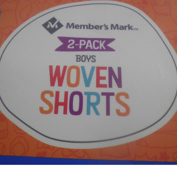 Boys 2-Pk Size 6/7 Woven Shorts, Green Midnight & Stone Khaki w/ Elastic Waist - Picture 6 of 8